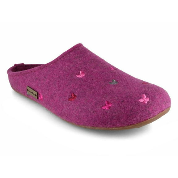 HAFLINGER Women Slippers 'Farfalline', mulberry