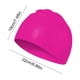 thumbnail image 3 of Gorro de natación de silicona para hombre y mujer, color liso, alta elasticidad, transpirable, impermeable, antideslizante y con ajuste a la cabeza., 3 of 6