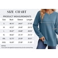 thumbnail image 5 of MOSHU Crewneck Sweatshirts for Women Side Split Long Sleeve Shirts Fashion Fall Womens Tops, 5 of 9