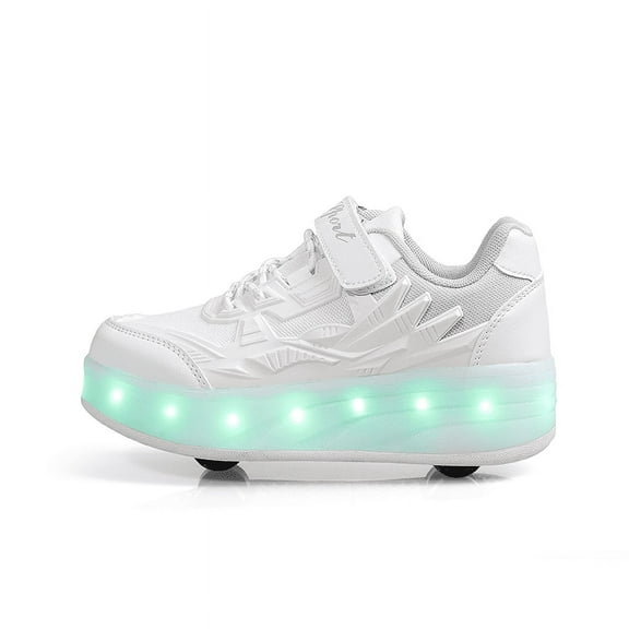 Kids Roller Skates Light up Shoes with Wheels Shoes LED USB Charging Roller Sneakers for Girls Boys Birthday Christmas Gift
