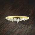 thumbnail image 1 of Modern Baguette and Round Diamond Moissantie Engagement Ring on 10k Gold, 1 of 6