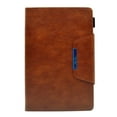 thumbnail image 5 of SaniMore Wallet Case for Samsung Galaxy Tab A7 Lite 8.7 inch 2021 Model (SM-T220/T225), Card Slots & Pen Holder [Auto Sleep] PU Leather Magnetic Ciasp Kickstand Shockproof Full Protective Cover, Brown, 5 of 6
