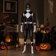 thumbnail image 4 of Red Ranger Costume Superhero Cosplay Warrior Jumpsuit Full Body Spandex Bodysuit Halloween Dress Up Party Outfit for Adults Men Power Ninja Ranger Battle Suit, 4 of 5