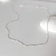 thumbnail image 3 of Collar de plata de ley, collar de plata de cadena larga para mujer, collar de plata delicado minimalista, joyería simple hecha a mano de plata de ley, 3 of 7