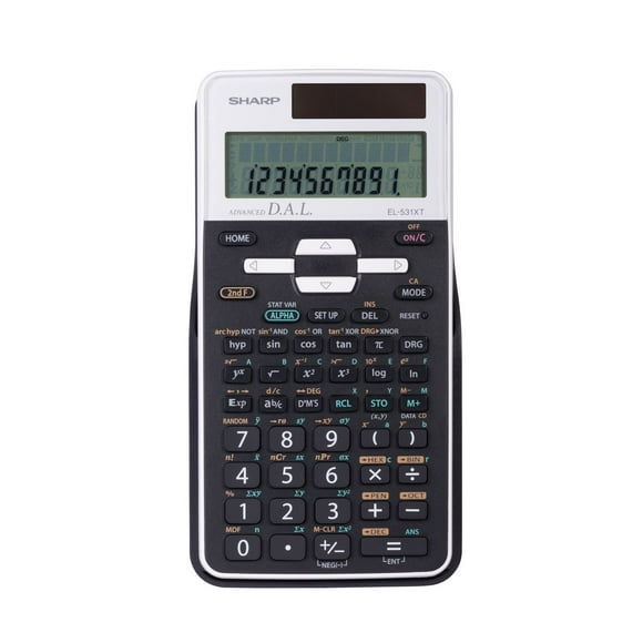 Sharp EL531XTWH 10-Digit Scientific Calculator, 273 Functions, 1 & 2 Variable Statistics, Direct Algebraic Logic, 8 Memory Buttons, 2 Modes