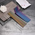 thumbnail image 6 of ReaNea 18-Piece Rainbow Stainless Steel Straw Set, 8.5" Reusable Metal Straws, 6 of 7