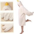 thumbnail image 4 of Wearable Blanket Hoodie With Slippers Oversized Flannel Bird Onesie For Adults Funny Loungewear Footwear Set, 4 of 7