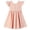 Watermelon Red, variant on Loopsun 1-8 Years Girls Short Sleeve Ruffle Sleeves Open Back Solid Summer Dress Light Blue, 2-3 Years