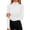 White-13, variant on Perfectbot Women's Long Sleeve Tee Turtleneck Ribbed Knit Stretchable Top Fitted Basic Layering Shirt
