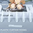 thumbnail image 3 of WGRLIT 50 PCS Plastic Curtain Hooks, Adjustable Pinch Pleat Hooks, Ratchet System Pinch Pleat Curtain Hooks Pinch Pleated Curtain Drapery Pin Hook (85mm Plastic Adjust Hook), 3 of 7