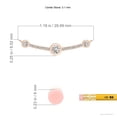 thumbnail image 3 of ANGARA Natural Spaced Out Diamond Curved Bar Pendant in 14K Rose Gold for Women (Size-3.1mm| Color-I-J| Clarity-I1-I2) | Anniversary, Jewelry Gift for Women | Natural Diamond Necklace, 3 of 8