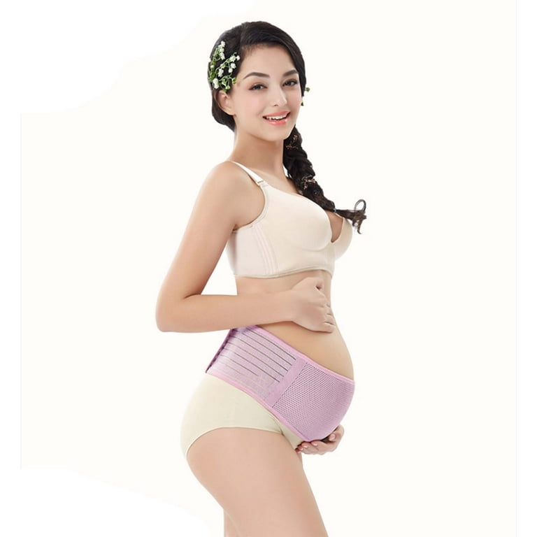 MRULIC shapewear for women tummy control Pregnant Women Hollow Out  Breathable Abdomen Postpartum Pelvic Correction With Elasticity Corset  Abdominal Support Belt Pink + XL 