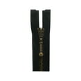 thumbnail image 1 of COSTUMAKERS One-Way Separating Zipper #5 Antique Brass Metal Teeth 65 cm (25.6 in) Black, tab pull, 1 of 2