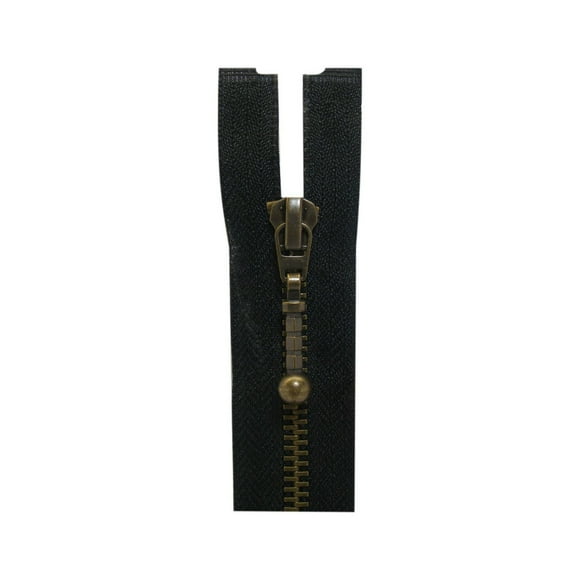 Costumakers Metal 65cm One Way Separating Black Zipper, 65 cm / 26"