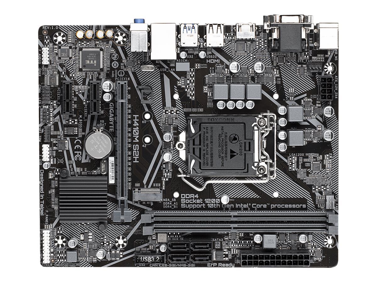 Gigabyte H410M S2H 1.0 motherboard micro ATX LGA1200 Socket