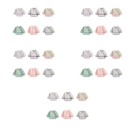 

5pcs Baby Bibs Boys Girls Infant Tops Waterproof Cartoon Design Long Sleeve Unisex Toddler Clothes