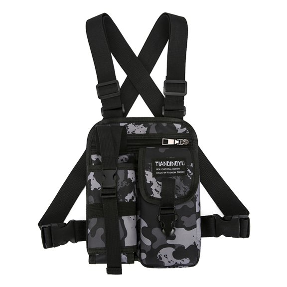 Sports Chest Bag Men Water Resistant Lightweight Front Running Vest Bag with Water Bottle Holder For Workouts,Cycling
