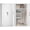 White, variant on Marcree Metal Storage Cabinet with Lock, Black 71” Steel Storage Wardrobe Cabinet, Employees Locker Closet Clothing Coat Steel Wardrobe Cabinet with Hanging Rod for Garage, Gym, Home Office