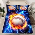 thumbnail image 2 of Castle Fairy Baseball Gamer Full Size Sheets for Kids Teens,Sport Ball Game Bed Sheets, 2 of 7