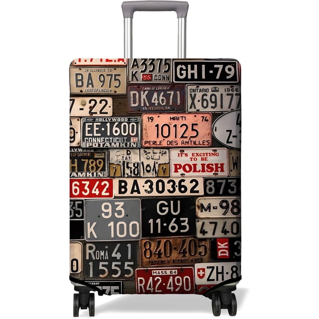 Travel Luggage Cover Suitcase Protector Fits 18-32 Inch Luggage Wheel Covers Patterned Travel Related Items Flower Luggage Protector Elastic Luggage Anti-scratch Suitcase Cover S