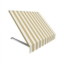 Awntech RR22-US-4LW 4.38 ft. Dallas Retro Window & Entry Awning, Linen & White - 31 x 24 in.