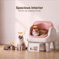 thumbnail image 2 of Self Cleaning Cat Litter Box, Automatic Litter Box with Open Top, Safety Sensors, Anti-Pinch Protection, Pink, 2 of 9