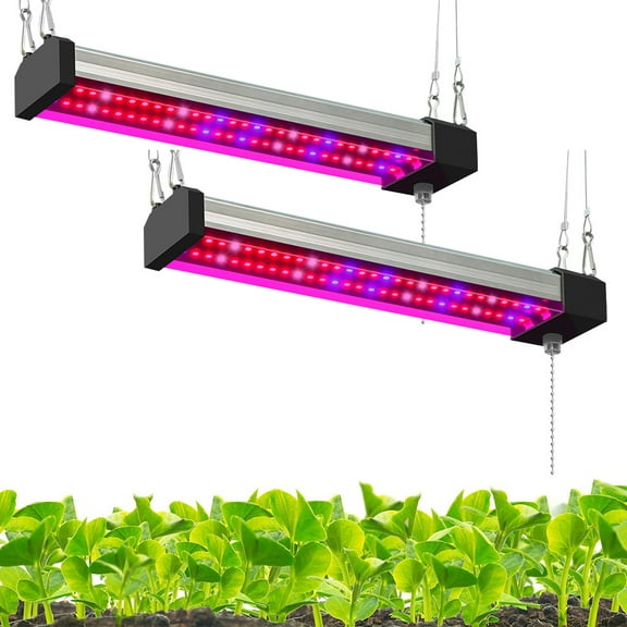 LED Grow Light Bars Full Spectrum LED Plant Growing Lamp 58/96/120/196LEDs with Pull Chain Switch for Veg Greenhouse, Micro Greens And Flower Clones,Succulents,Seedlings