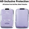 thumbnail image 3 of Key Fob Cover Compatible with Chevrolet Silverado 1500 2500HD 3500HD Tahoe Suburban Colorado Canyon GMC Sierra Yukon Keychain Case Holder Protector,Purple-single Set, 3 of 6