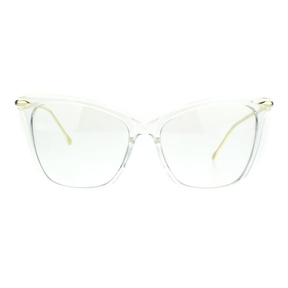 Womens Oversize Cat Eye Retro Chic Clear Lens Eyeglasses Clear