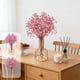 thumbnail image 1 of Decoración de hierba falsa de pampas con jarrón rosa 12,6 pulgadas – Ramo de tallos florales bohemios para decoración de mesa, centros de mesa para bodas, fiesta de primavera en la granja, 1 of 6