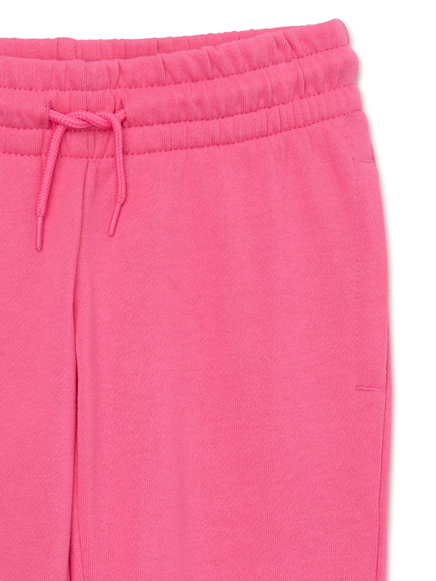 Athletic Works Girls Fleece Jogger Pants Set, 2-Piece, Sizes XS-XXL
