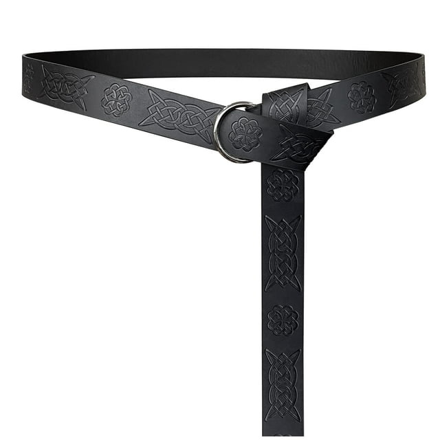 Cinturón vikingo Medieval para hombre, cinturón de caballero renacentista de cuero repujado, cinturón de ropa con junta tórica, cinturón de anillo de caballero Retro