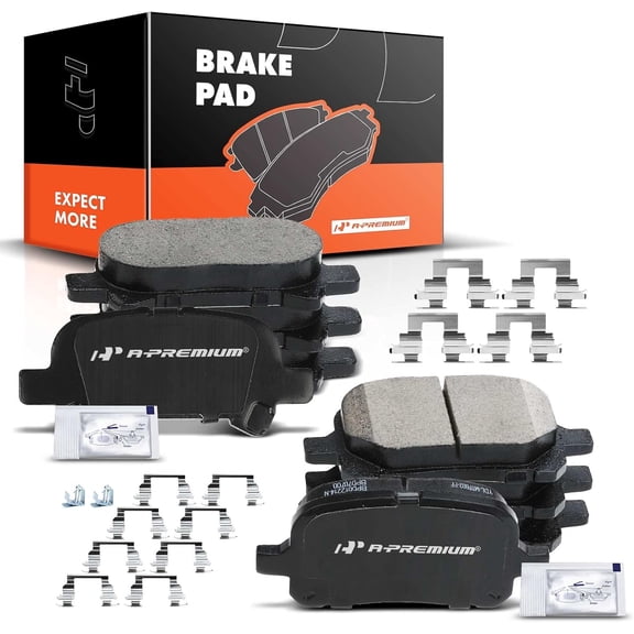 A-Premium Front Ceramic Disc Brake Pads Set Compatible with Select Chevrolet, GMC, Isuzu, Oldsmobile Models - Blazer 1997-2005, S10 1998-2004, Jimmy, Sonoma, Hombre, Bravada, with Hardware, 4 Pcs