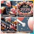 thumbnail image 4 of Golden Theme New Year Banner Pink Rose 2026 Banner Firework Design Star Decoration Happy New Year Banner for New Year Party 2026 Celebration Holiday Gathering, 4 of 9