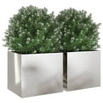 thumbnail image 2 of vidaXL Planters 2 pcs Silver 32x30x29 cm Stainless Steel, 2 of 5