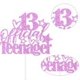 thumbnail image 3 of Adorno para Pastel KELTORA 13 Oficial Adolescente Brillo Rosa, 3 of 9