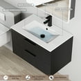 thumbnail image 6 of 30" Black Wall Mounted Floating Bathroom Vanity Set with Sink Top, Faucet and Drain, 6 of 8