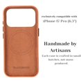 thumbnail image 3 of Blackbrook Funda De Cuero Para Iphone 17 Pro - Arden Funda Delgada Hecha A Mano De Cuero De Plena Flor Compatible Con Magsafe Cámara Y Protección De Pantalla Elegante Caja De Regalo Bronceado, 3 of 5
