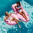 thumbnail image 7 of (2 pack) Float Life by Funboy Pink Twist Pool Float, Cup-Holder, 43'' Oversized, Adults & Children, 7 of 7