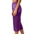 thumbnail image 6 of Jamicy Women's Pajama Pants Silk Satin Pajama Pants Capris Silky Sleep Pants Loungewear Trousers Elastic Waist Lounge Pj Bottoms, 6 of 6