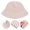 thumbnail image 4 of 1 sombrero de cubo tejido de paja para mujer, cálido y de invierno para exteriores., 4 of 6