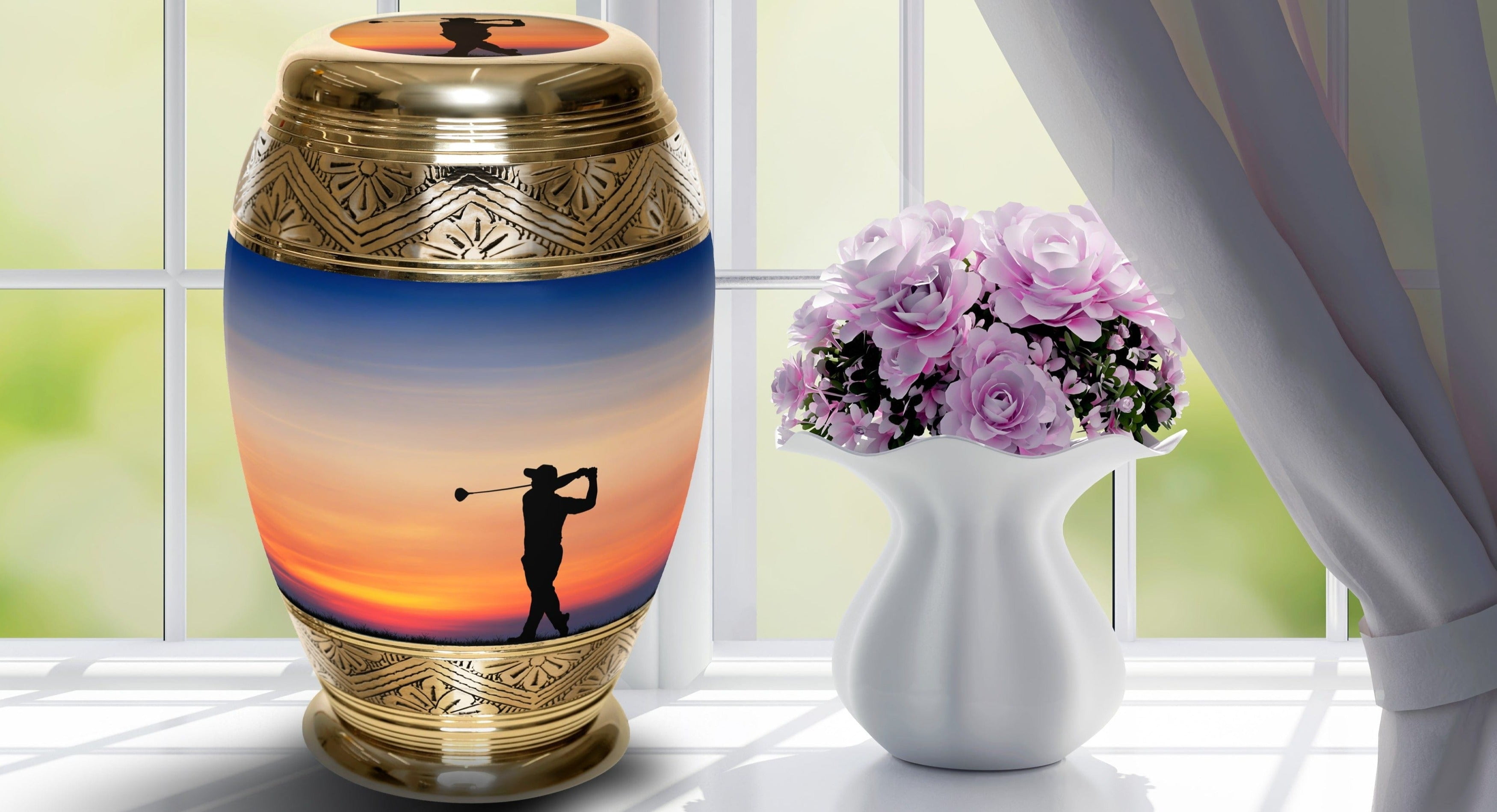 Gone Golfing Cremation Urns for Human Ashes Adult Urns for Cremation Ashes Urns for Adult Cremation Ashes Urns for Ashes Cremation Urns for Human Ashes Adult 200 Cubic Inches Large