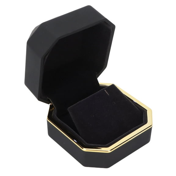 LED Lighted Jewelry Gift Box Earring Ear Stud Display Case for Proposal Engagement Wedding
