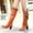 Orange, variant on Babysbule Womens Snow Boots Women's Shoes Solid Color High Heel Casual Warm Winter Knee High Boots