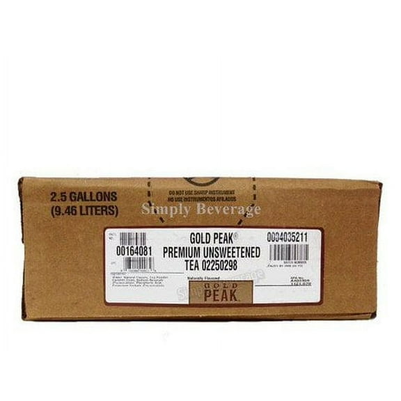 Gold Peak Unsweet Black Tea 2.5 Gallon Bag in Box Soda Syrup