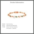 thumbnail image 5 of Gem Stone King 18K Rose Gold Plated Silver Oval Green Sapphire and White Diamond Tennis Bracelet for Women (5.08 Cttw, Oval 6X4MM, 7 inch), 5 of 5