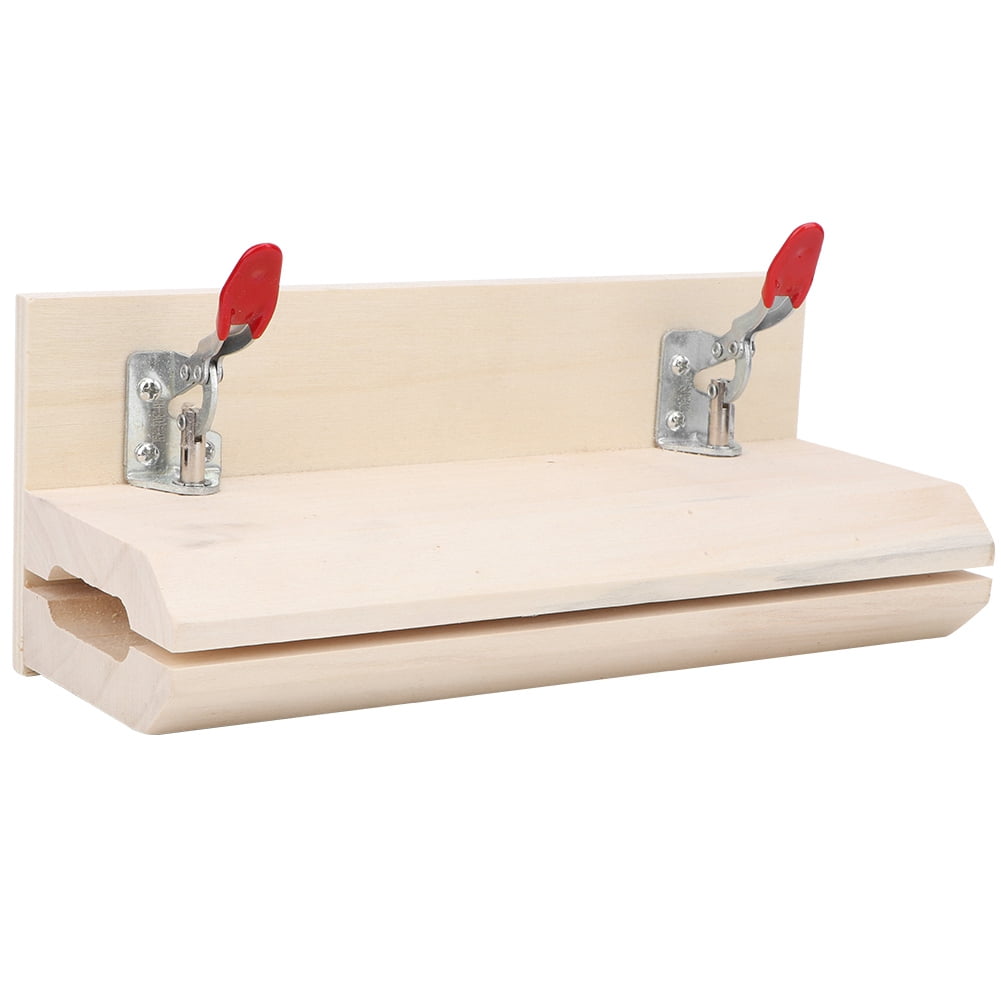 HandStitched Sewing Horizontal Leathercraft Wooden Table Clamp Stitching Tool for DIY Craft