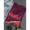 thumbnail image 3 of Abstract Red World Rave Style T-Shirt Women -Image by Shutterstock, Female Large, 3 of 4