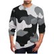 thumbnail image 1 of Blusas y camisas de manga larga y cuello redondo para hombre, estilo casual, estampado, cuello redondo, manga corta, poliéster, 1 of 4