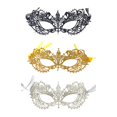 thumbnail image 1 of 3 Piezas Máscaras de Encaje Máscara de Mascarada Máscara de Media Cara Elegante Delicado Antifaz de Encaje Correa de hilo jinwen Accesorios de mascarada, 1 of 8